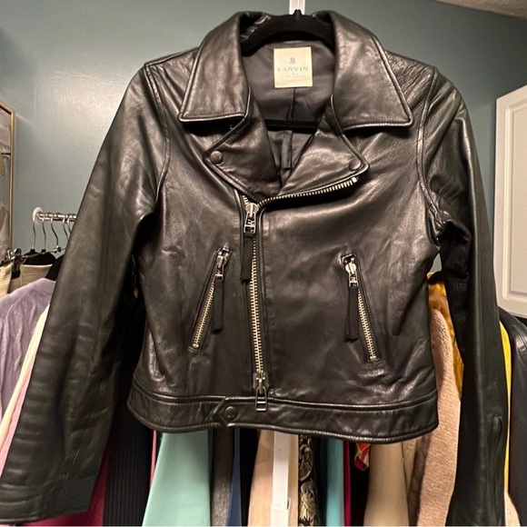 Lanvin | Jackets & Coats | Lanvin En Bleu Black Leather Moto